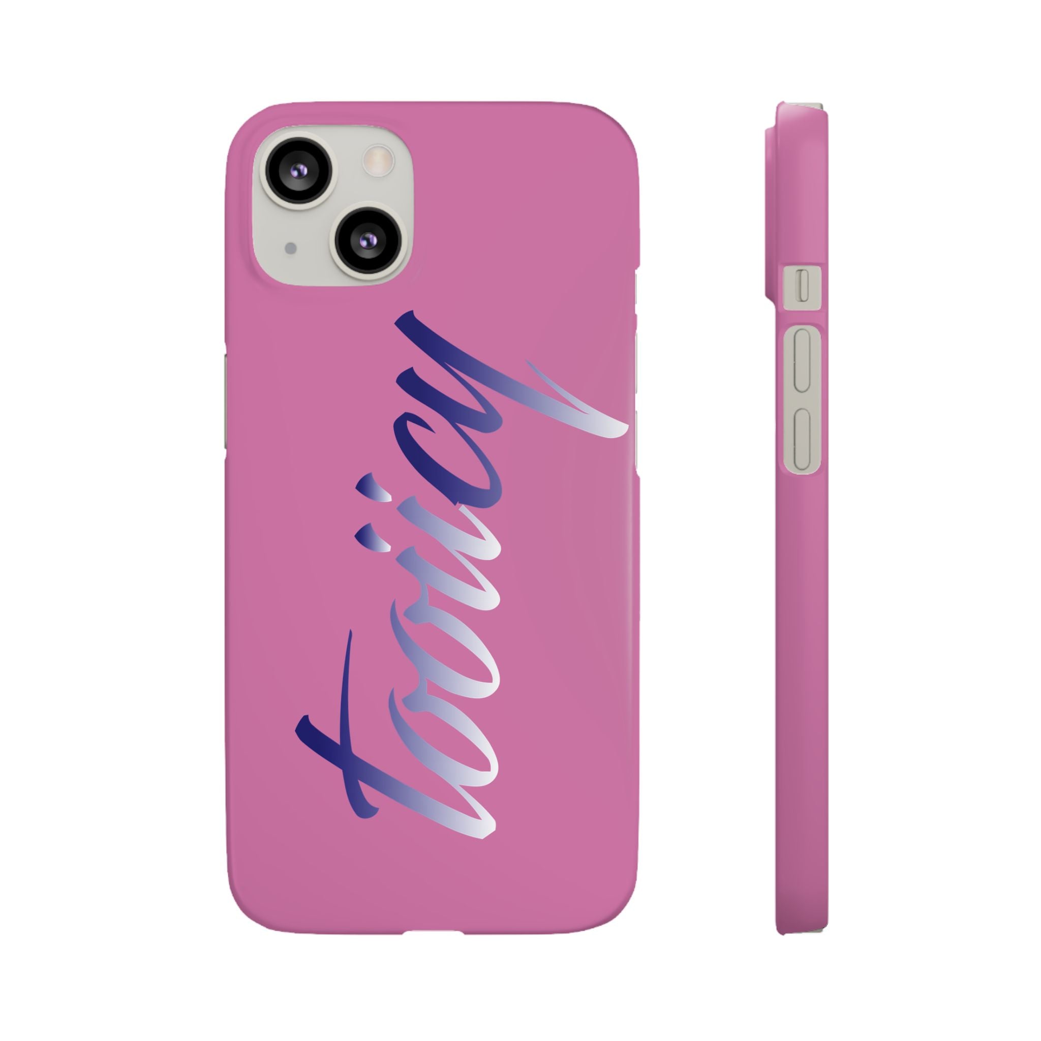 Stylish Pink Snap Case - ‘Tooiicy’ Design for Trendy Smartphone Protection Printify