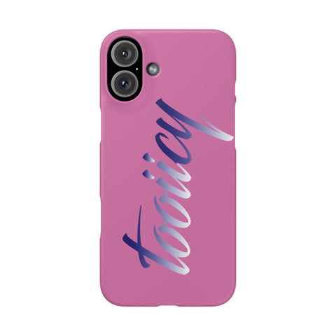 Stylish Pink Snap Case - ‘Tooiicy’ Design for Trendy Smartphone Protection