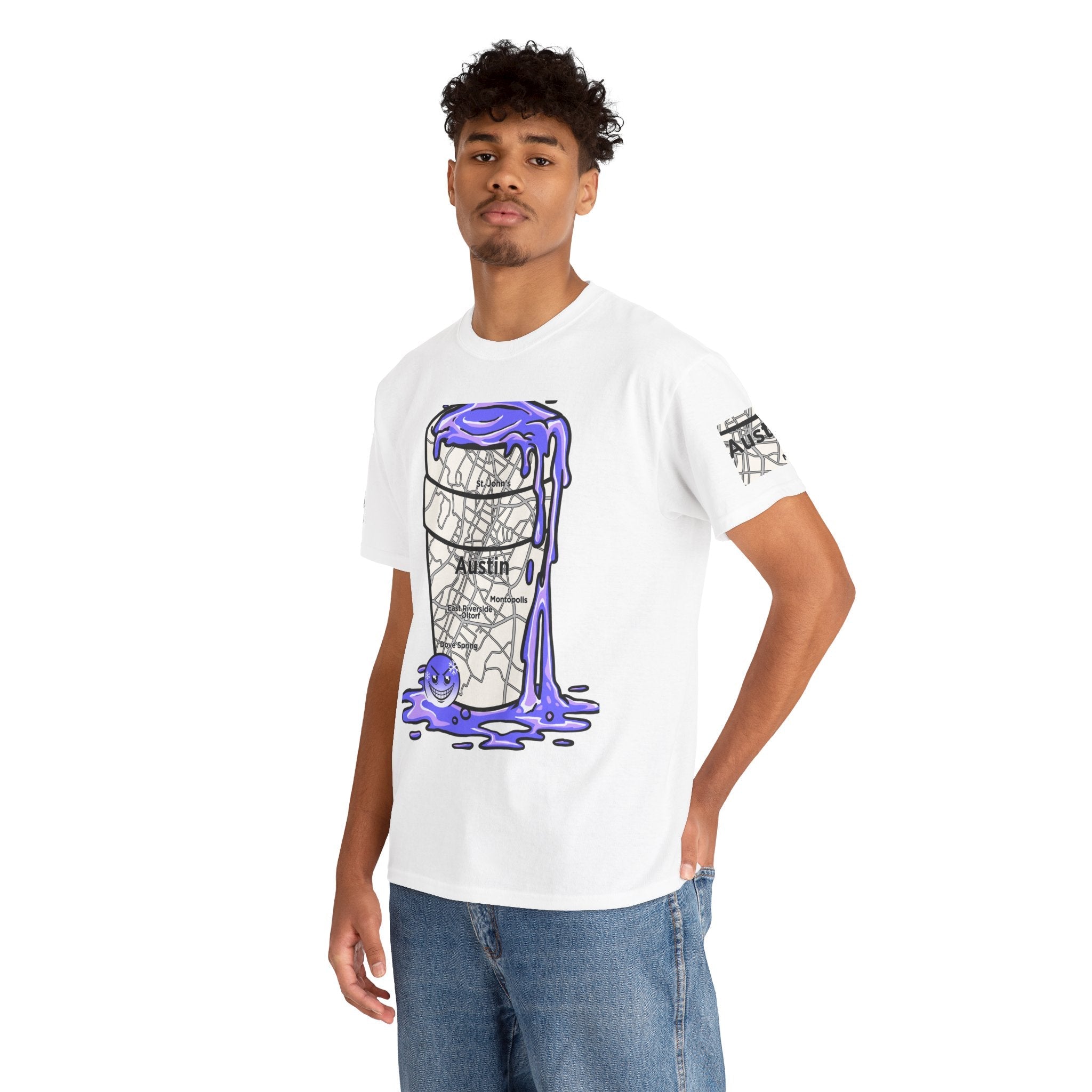 Austin Texas Map Tee for Tooiicy Clothing Printify