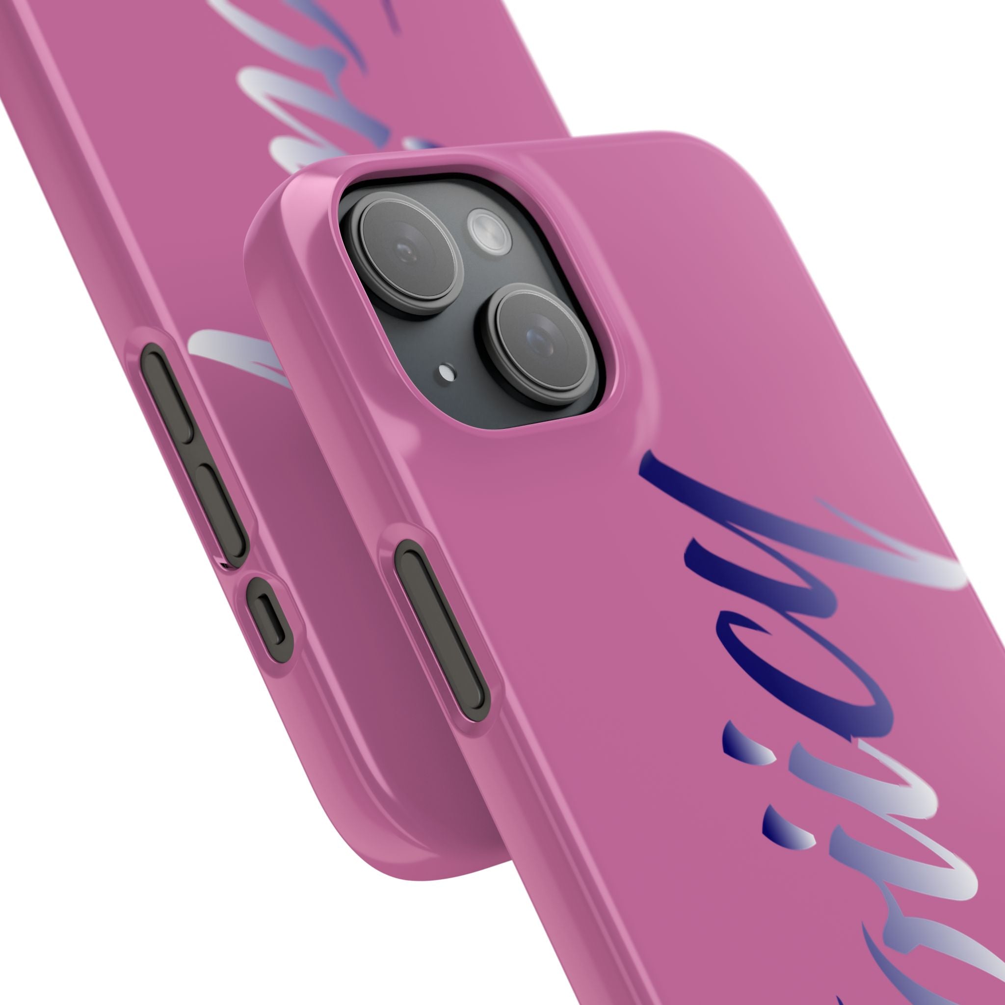 Stylish Pink Snap Case - ‘Tooiicy’ Design for Trendy Smartphone Protection Printify