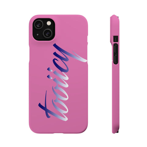 Stylish Pink Snap Case - ‘Tooiicy’ Design for Trendy Smartphone Protection