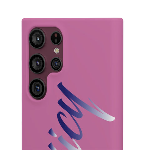 Stylish Pink Snap Case - ‘Tooiicy’ Design for Trendy Smartphone Protection