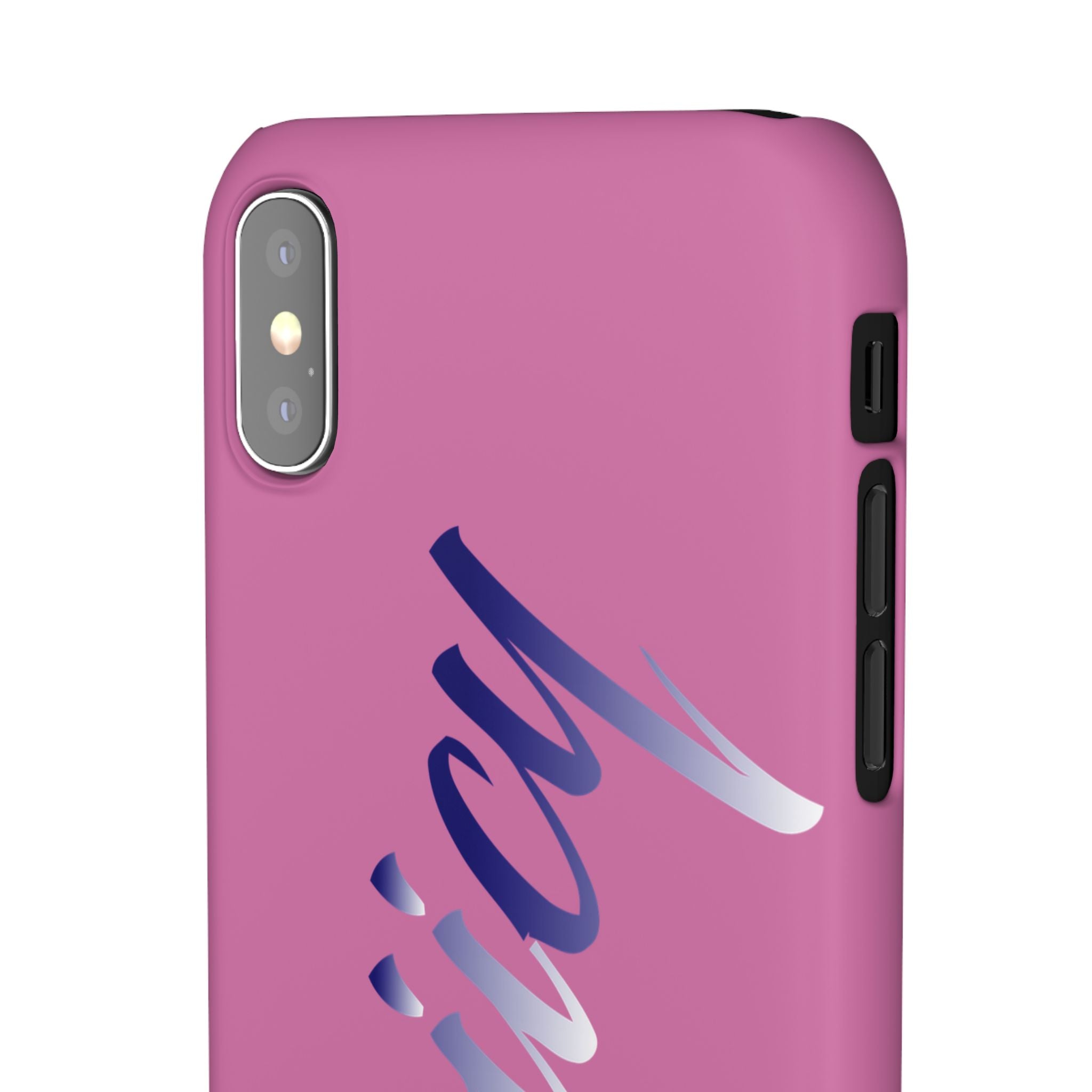 Stylish Pink Snap Case - ‘Tooiicy’ Design for Trendy Smartphone Protection Printify