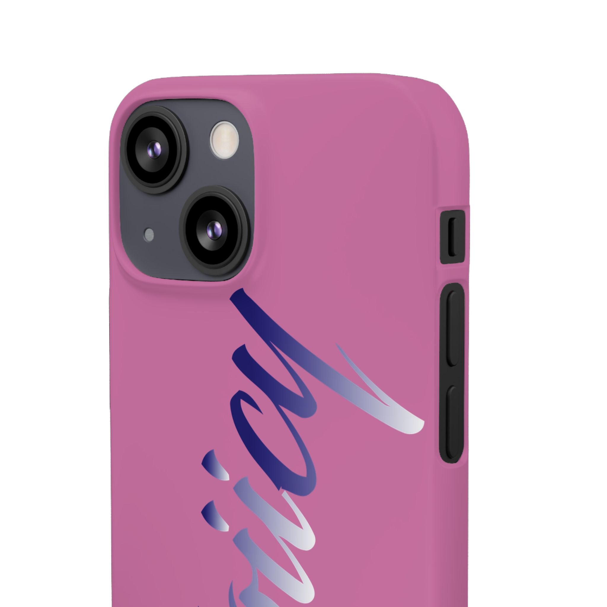 Stylish Pink Snap Case - ‘Tooiicy’ Design for Trendy Smartphone Protection Printify