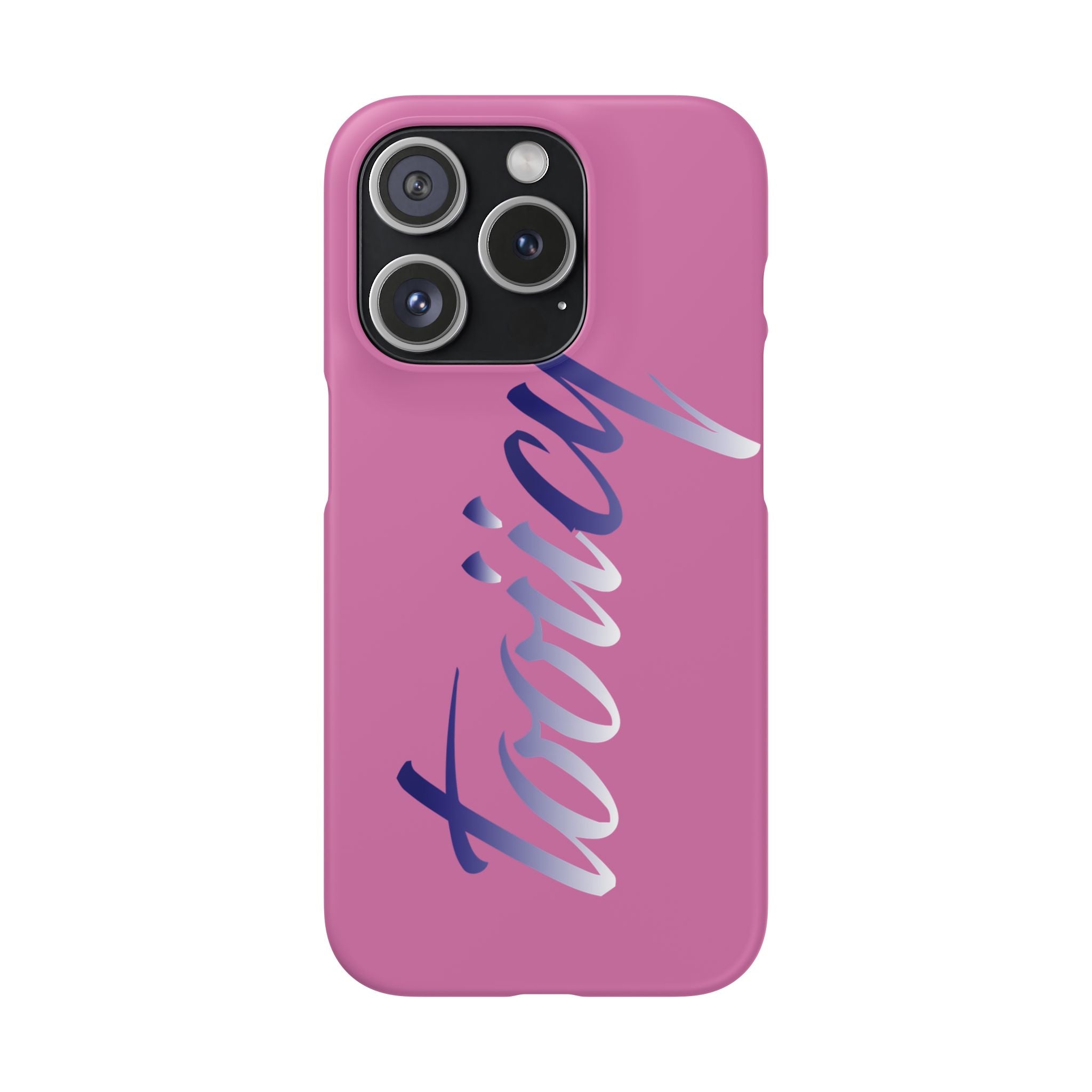 Stylish Pink Snap Case - ‘Tooiicy’ Design for Trendy Smartphone Protection Printify