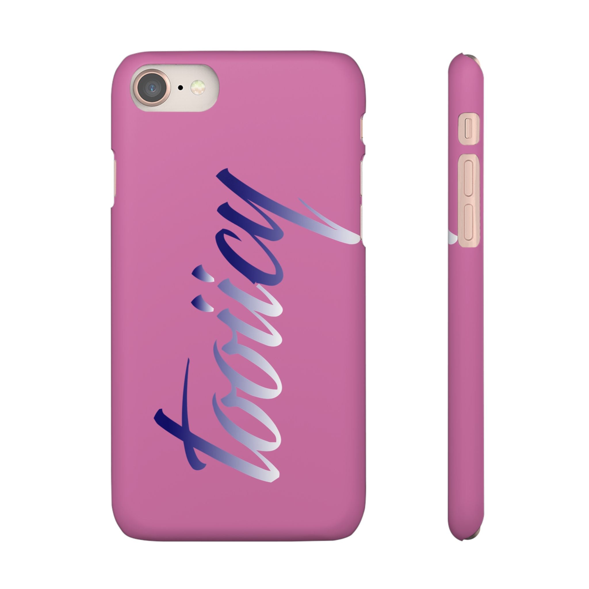 Stylish Pink Snap Case - ‘Tooiicy’ Design for Trendy Smartphone Protection Printify