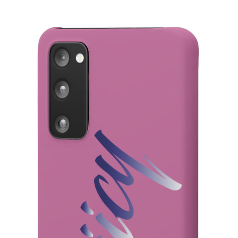 Stylish Pink Snap Case - ‘Tooiicy’ Design for Trendy Smartphone Protection