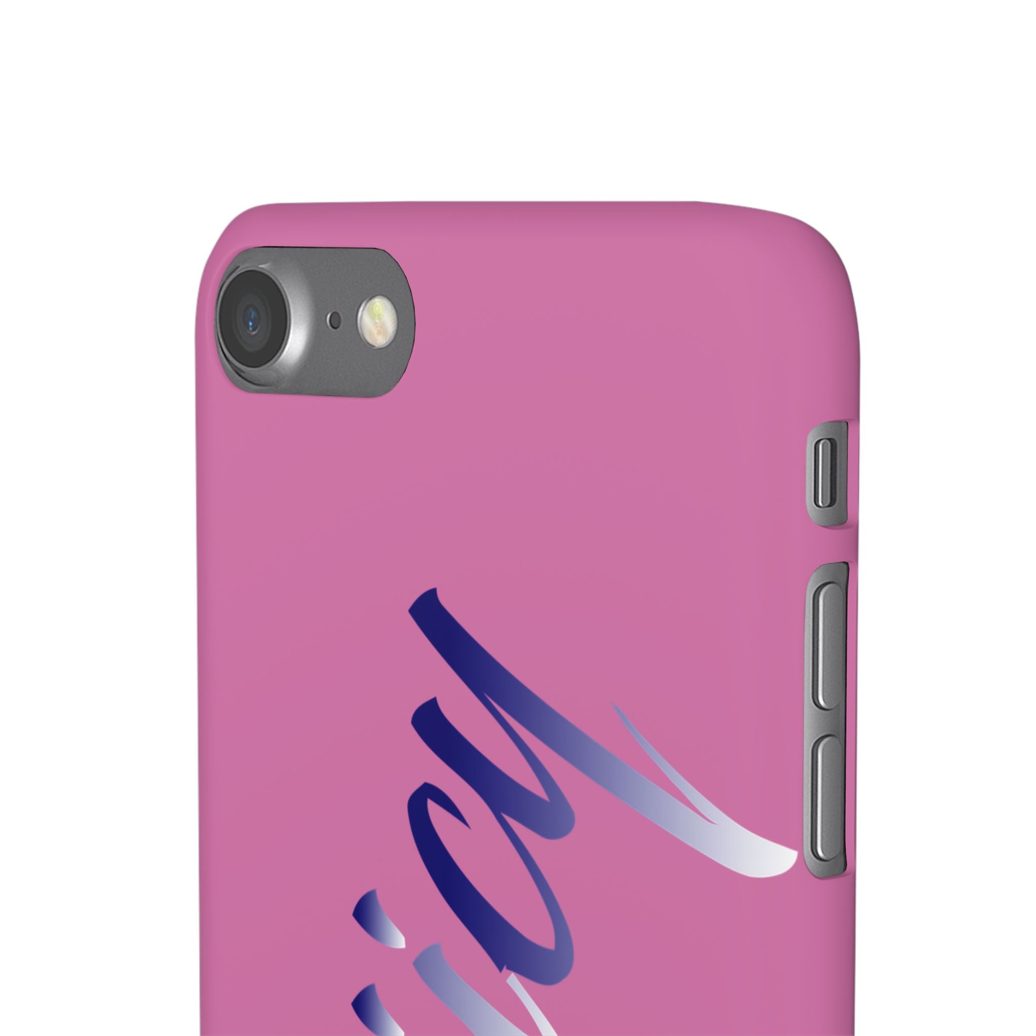 Stylish Pink Snap Case - ‘Tooiicy’ Design for Trendy Smartphone Protection Printify
