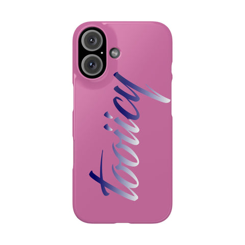 Stylish Pink Snap Case - ‘Tooiicy’ Design for Trendy Smartphone Protection