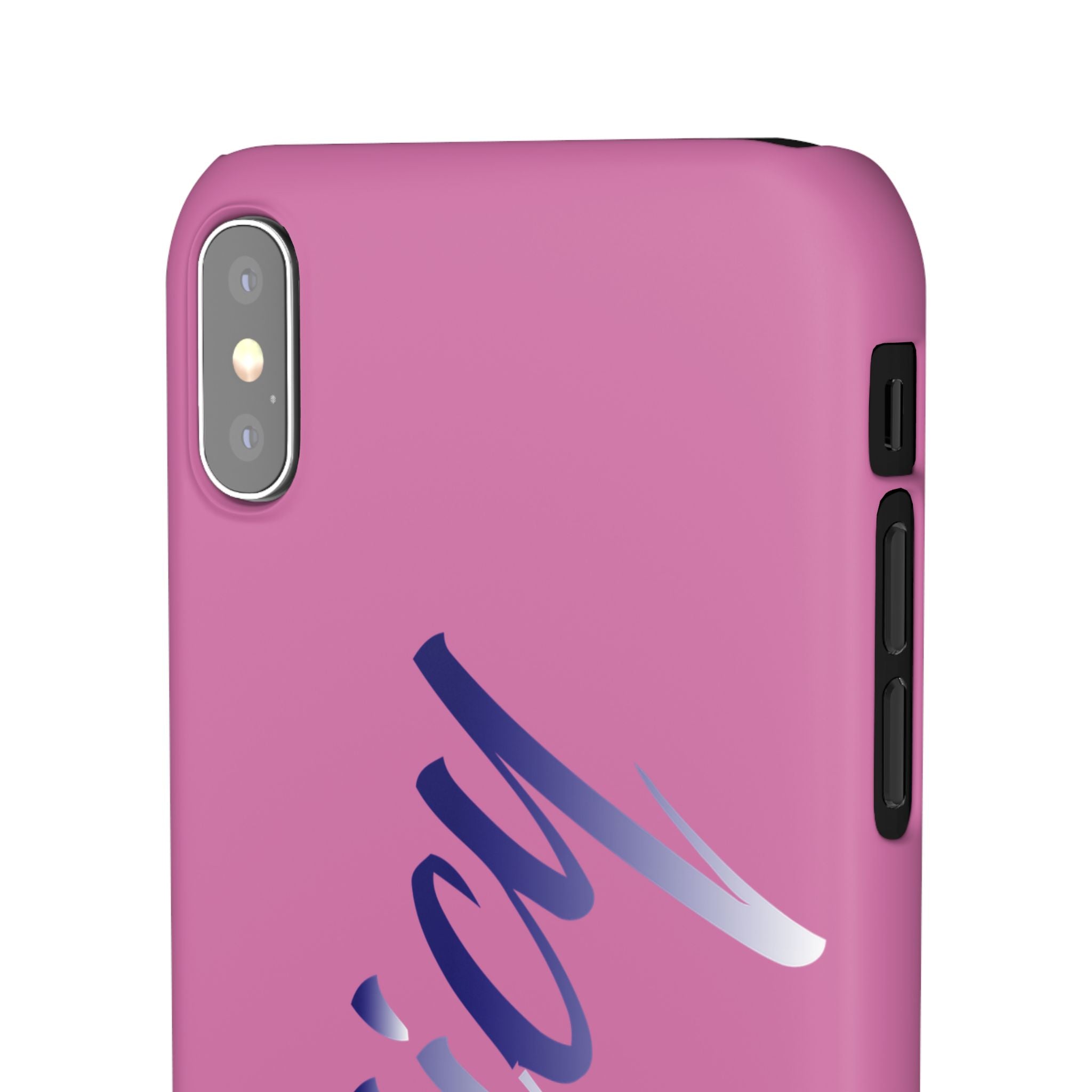 Stylish Pink Snap Case - ‘Tooiicy’ Design for Trendy Smartphone Protection Printify