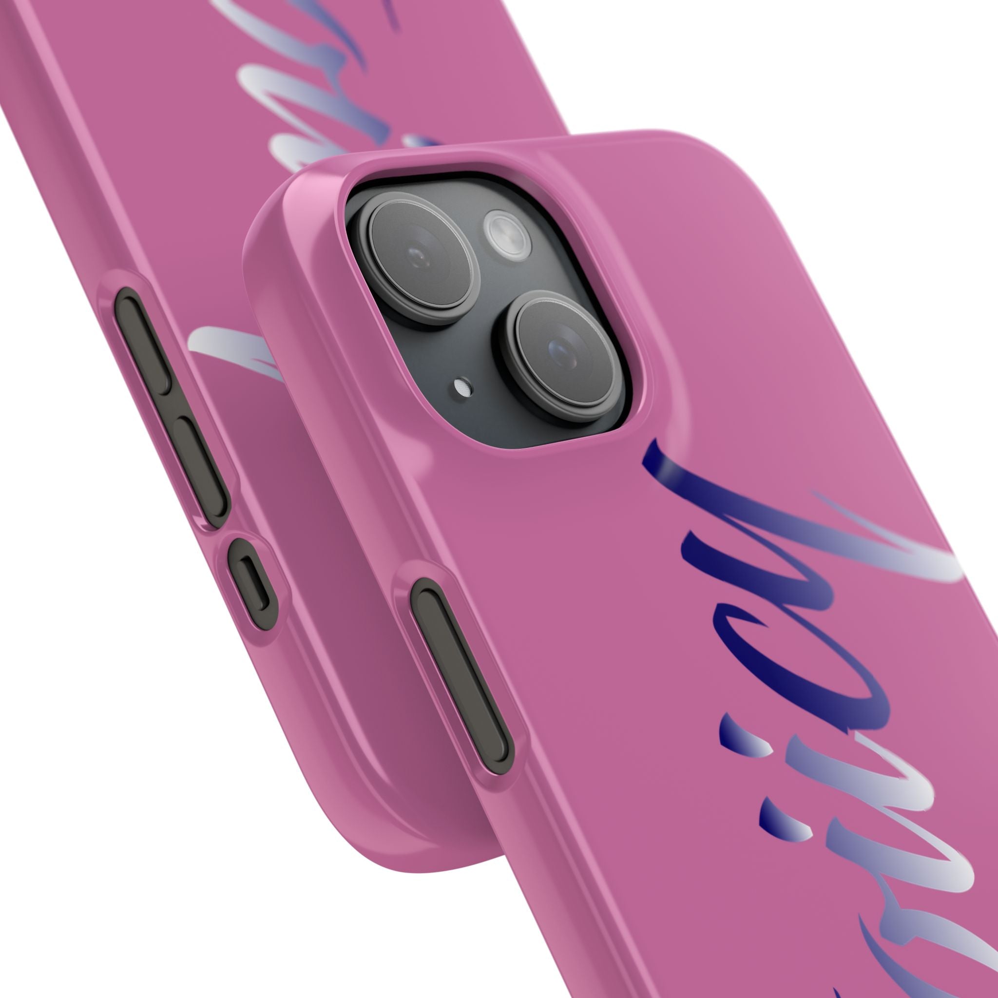 Stylish Pink Snap Case - ‘Tooiicy’ Design for Trendy Smartphone Protection Printify